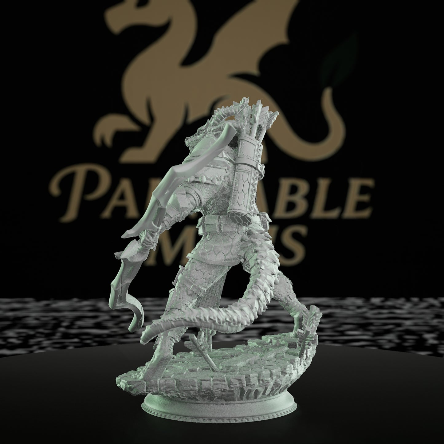 Elite Lizardfolk Hunter Knight Miniature | Medium | DM Stash | D&D DnD Pathfinder Miniature