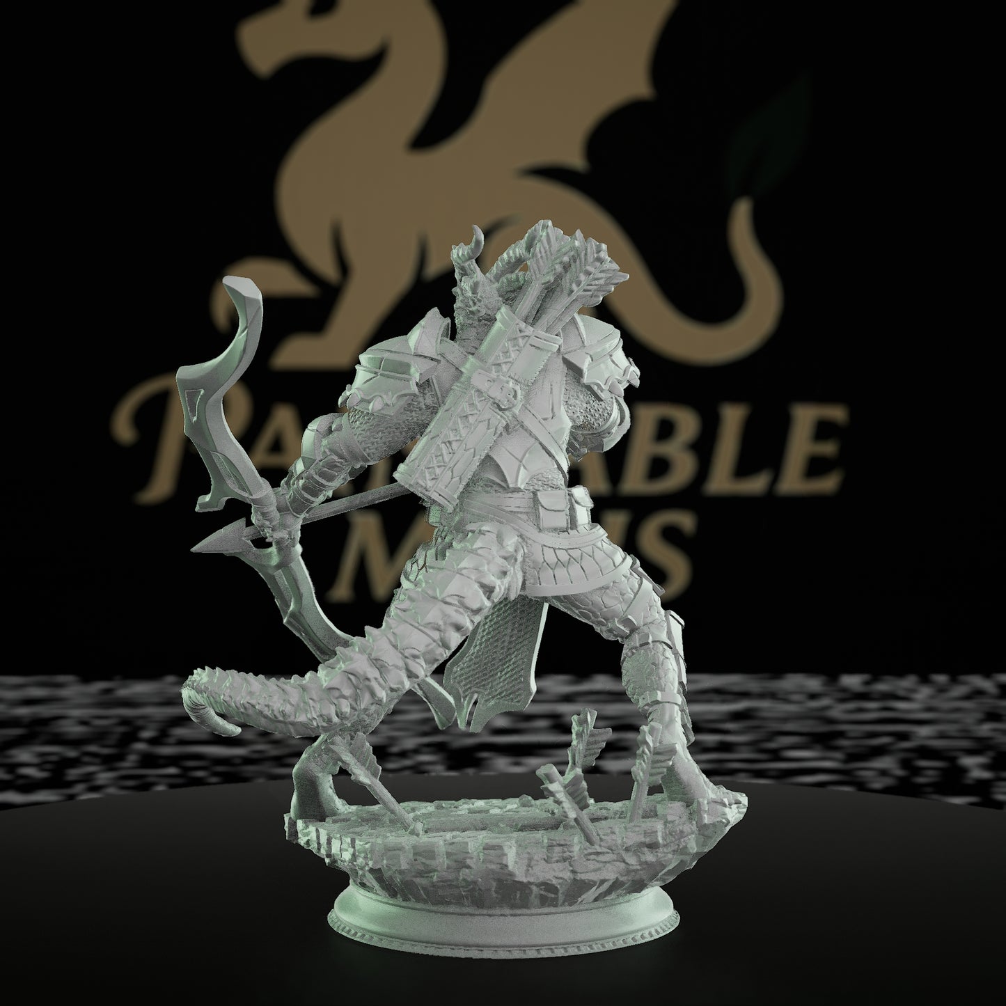 Elite Lizardfolk Hunter Knight Miniature | Medium | DM Stash | D&D DnD Pathfinder Miniature