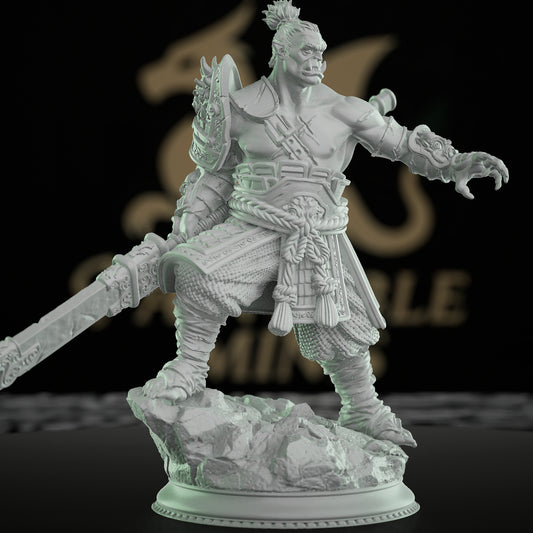 Orc Fighter Miniature Armor Sword | Medium | DM Stash | D&D DnD Pathfinder Miniature