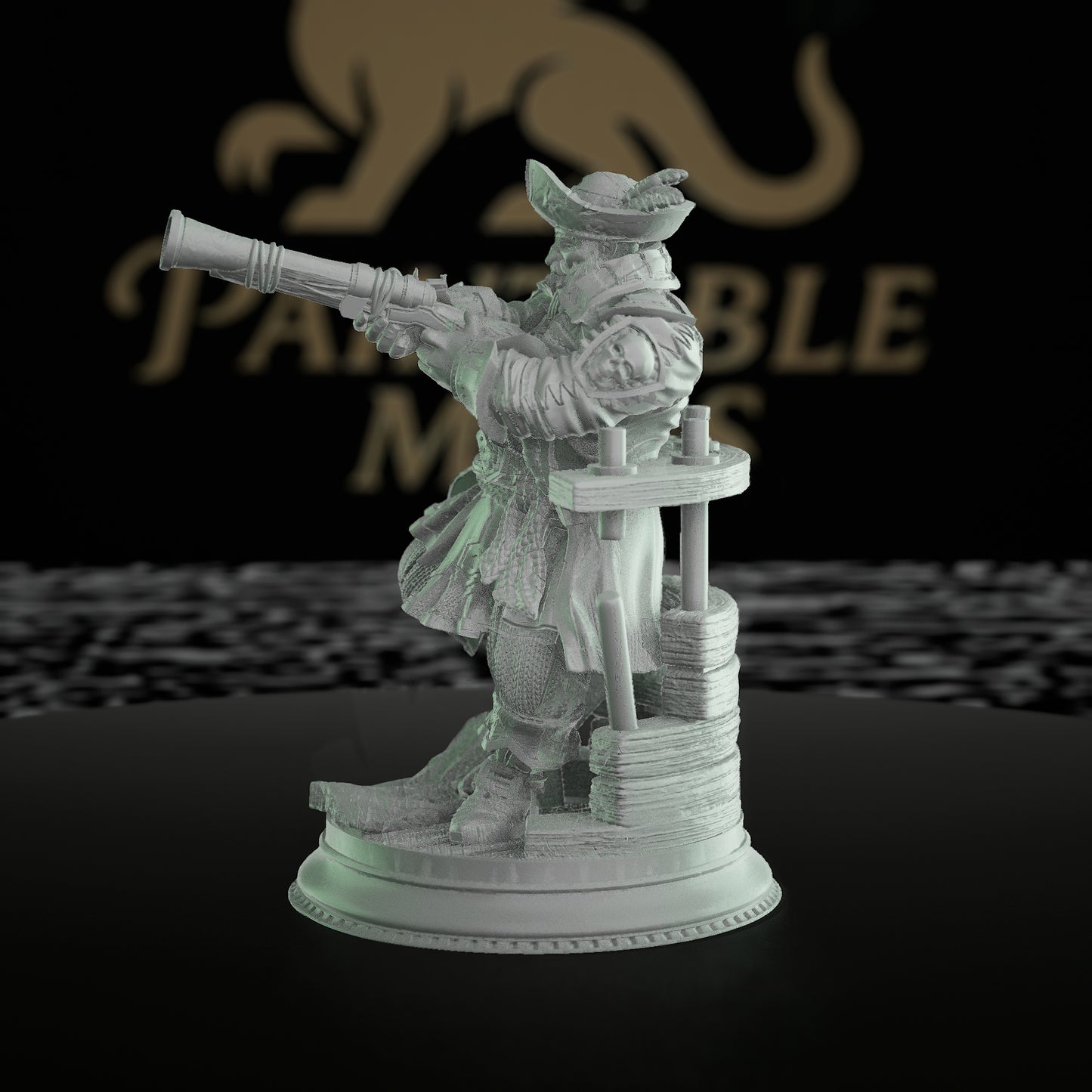 Dwarf Pirate Captain Miniature | Medium | DM Stash | D&D DnD Pathfinder Miniature