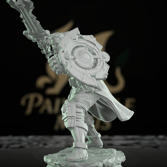 Dwarven Warrior Guard Electric Baton Shield | Medium | DM Stash | D&D DnD Pathfinder Miniature