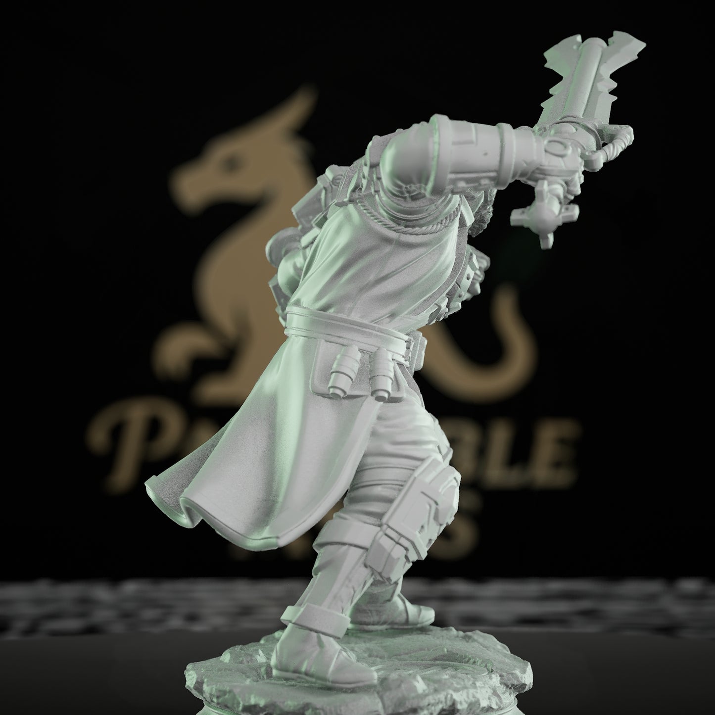Dwarven Warrior Guard Electric Baton Shield | Medium | DM Stash | D&D DnD Pathfinder Miniature