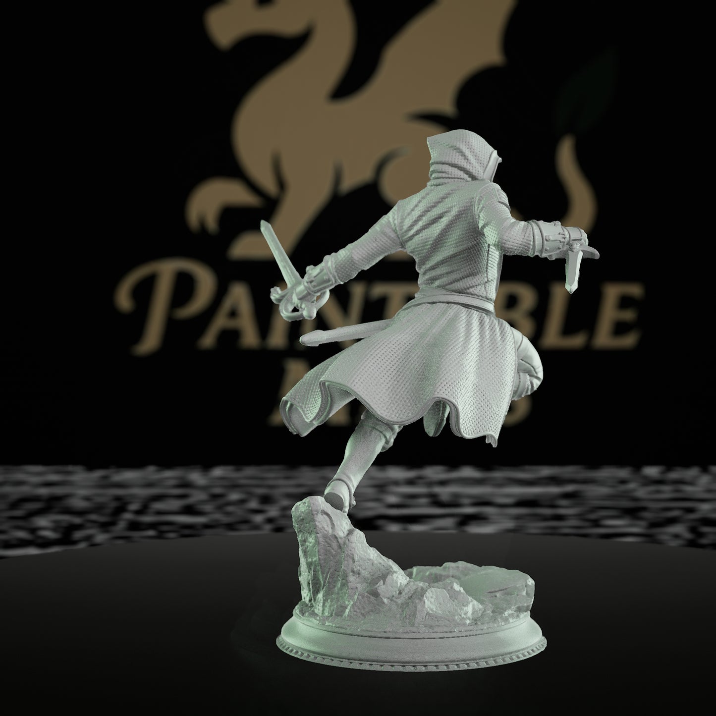 Assassin Rogue Miniature Hooded Vigilante | Medium | DM Stash | D&D DnD Pathfinder Miniature