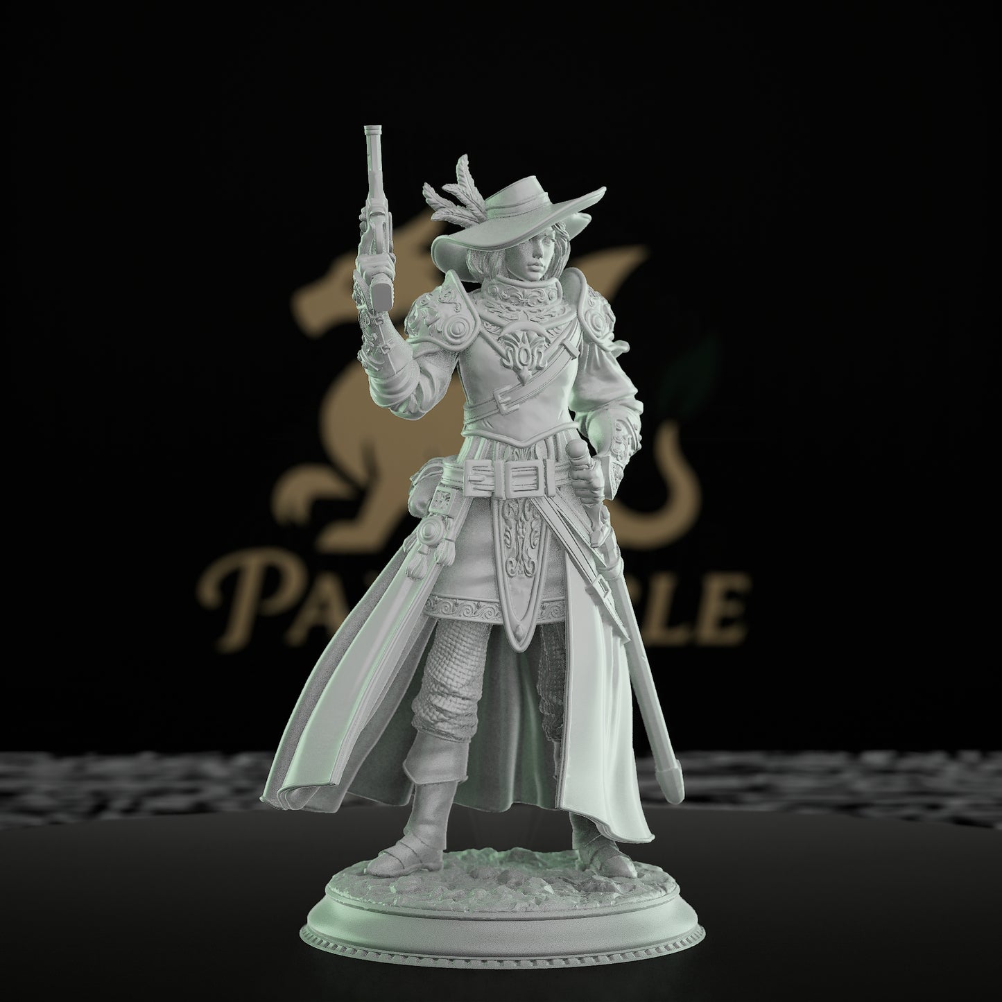 Lady Inquisitor Rogue Gunfighter Miniature | Medium | DM Stash | D&D DnD Pathfinder Miniature