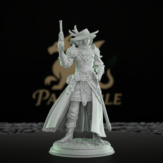 Lady Inquisitor Rogue Gunfighter Miniature | Medium | DM Stash | D&D DnD Pathfinder Miniature