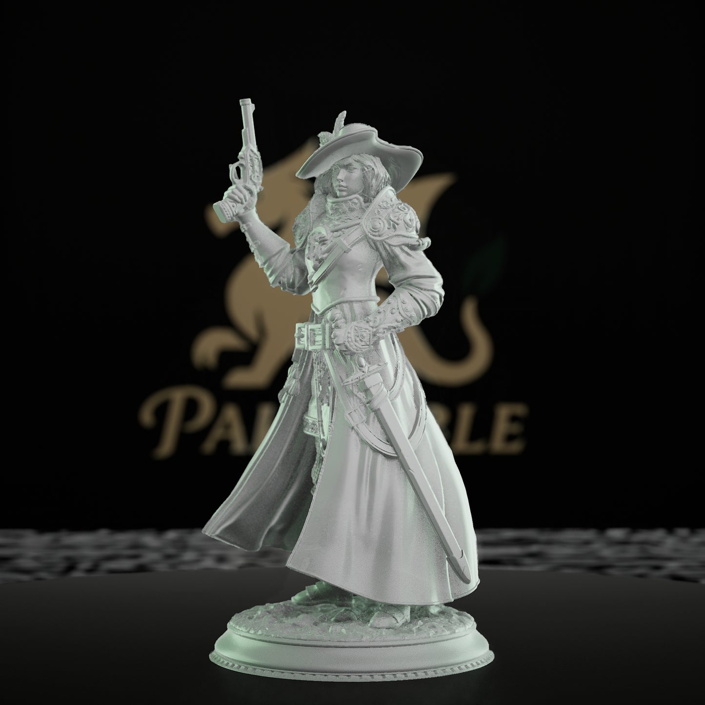 Lady Inquisitor Rogue Gunfighter Miniature | Medium | DM Stash | D&D DnD Pathfinder Miniature