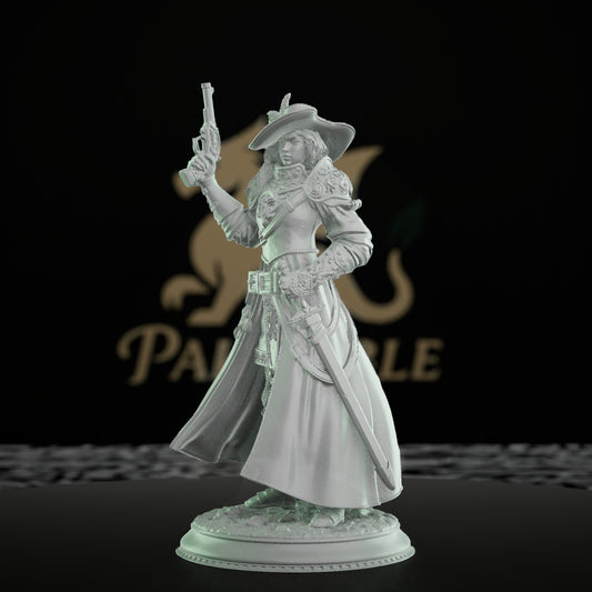 Lady Inquisitor Rogue Gunfighter Miniature | Medium | DM Stash | D&D DnD Pathfinder Miniature