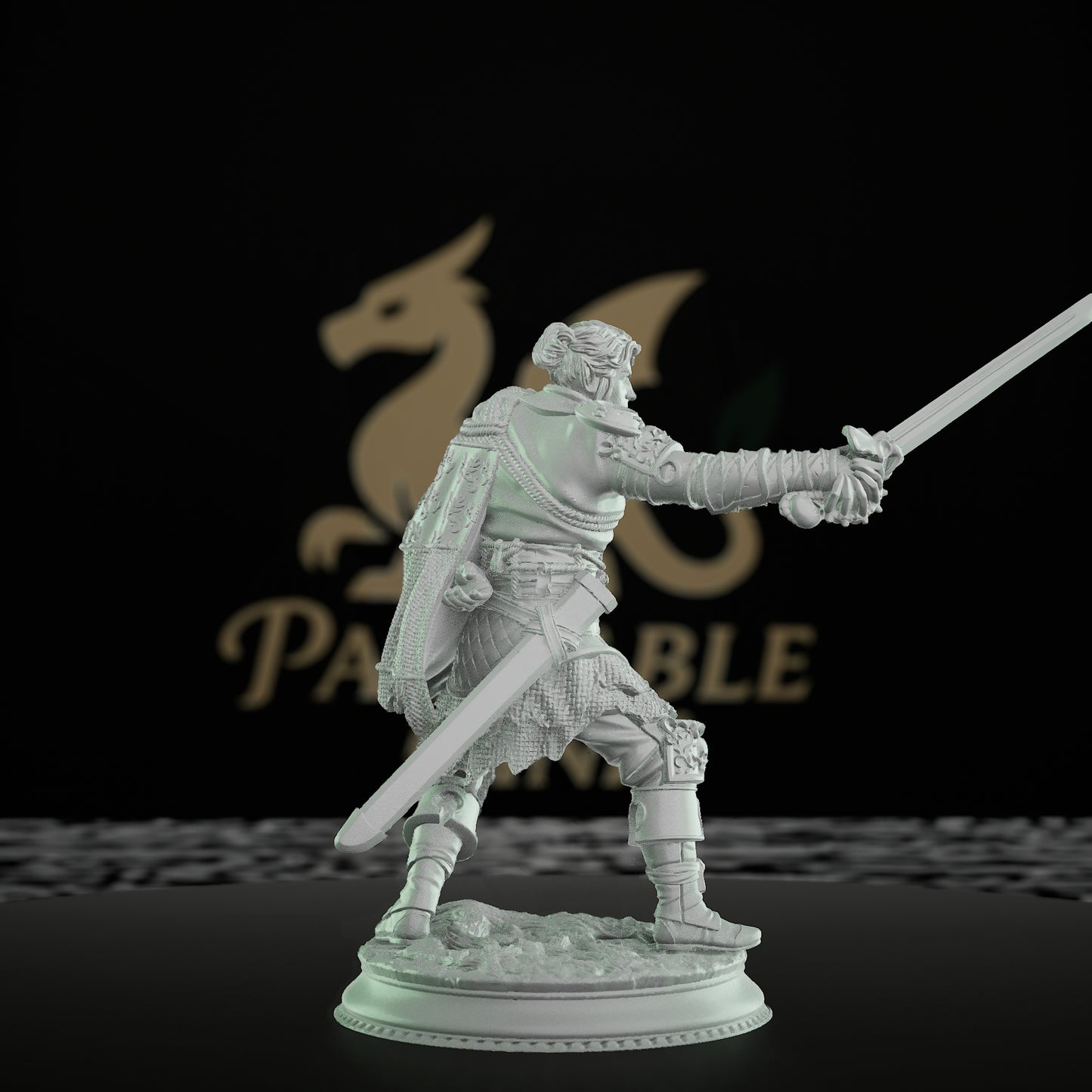 Half-Elf Fighter Miniature Sellsword | Medium | DM Stash | D&D DnD Pathfinder Miniature