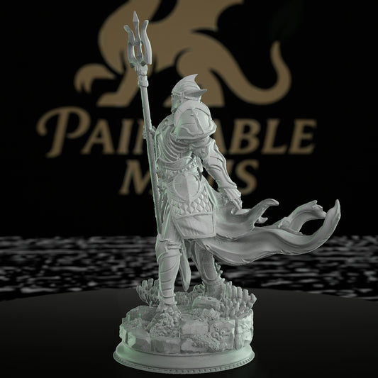 Paladin Seafaring Warrior Miniature Trident | Medium | DM Stash | D&D DnD Pathfinder Miniature