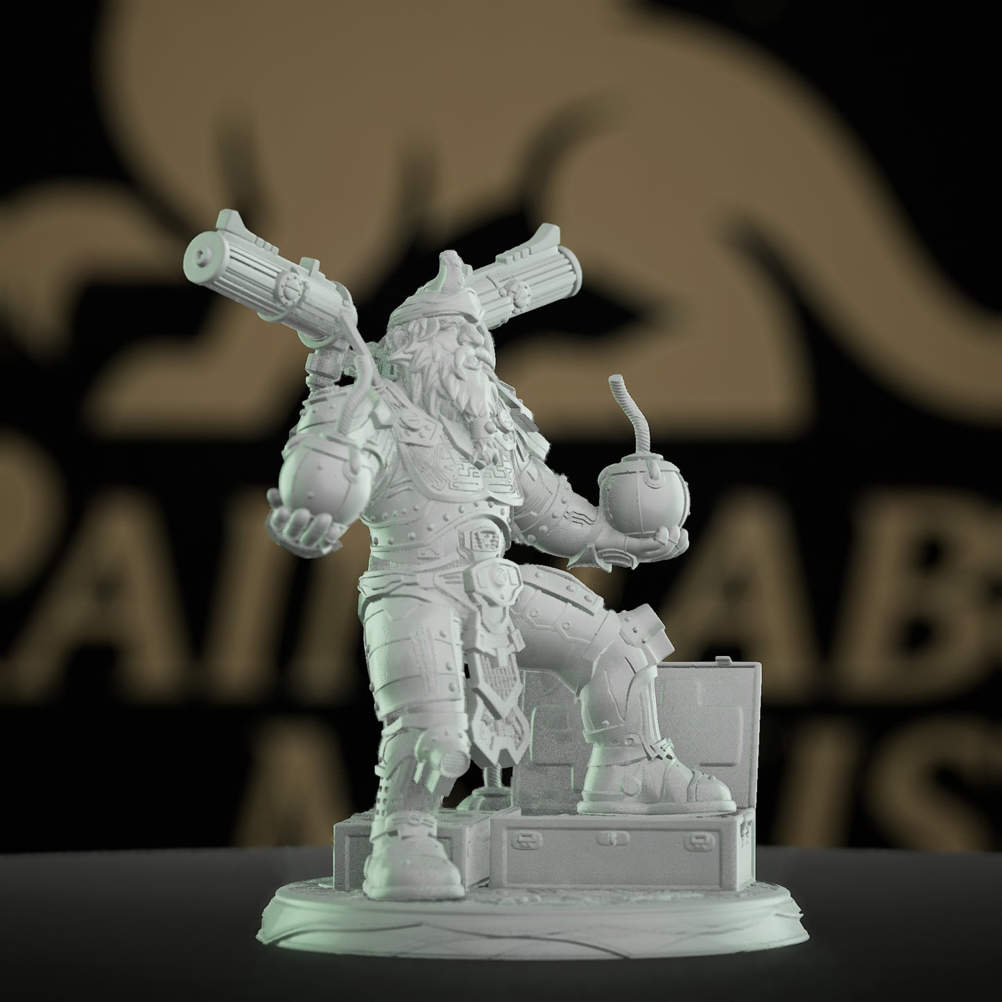 Dwarf Grenadier Explosive Prowess Miniature | Medium | DM Stash | D&D DnD Pathfinder Miniature