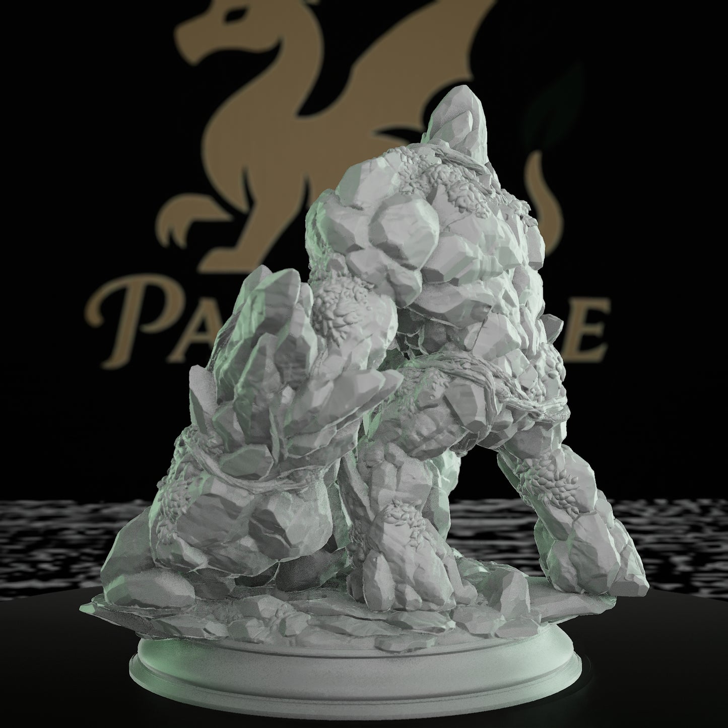 Elemental Golem Miniature | Dungeons and Dragons Terrain | RPG Tabletop Mini | Golem Casting