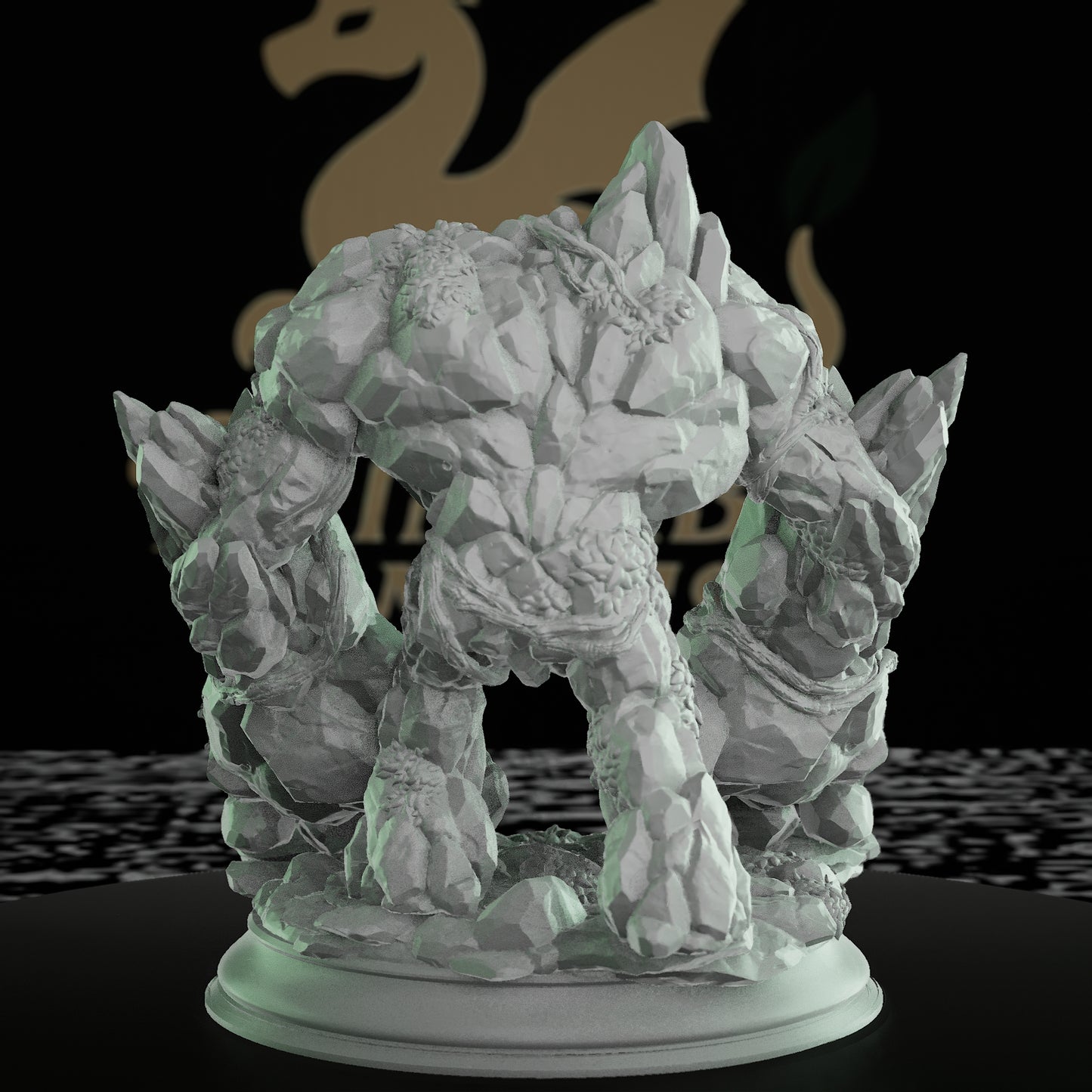 Elemental Golem Miniature | Dungeons and Dragons Terrain | RPG Tabletop Mini | Golem Casting