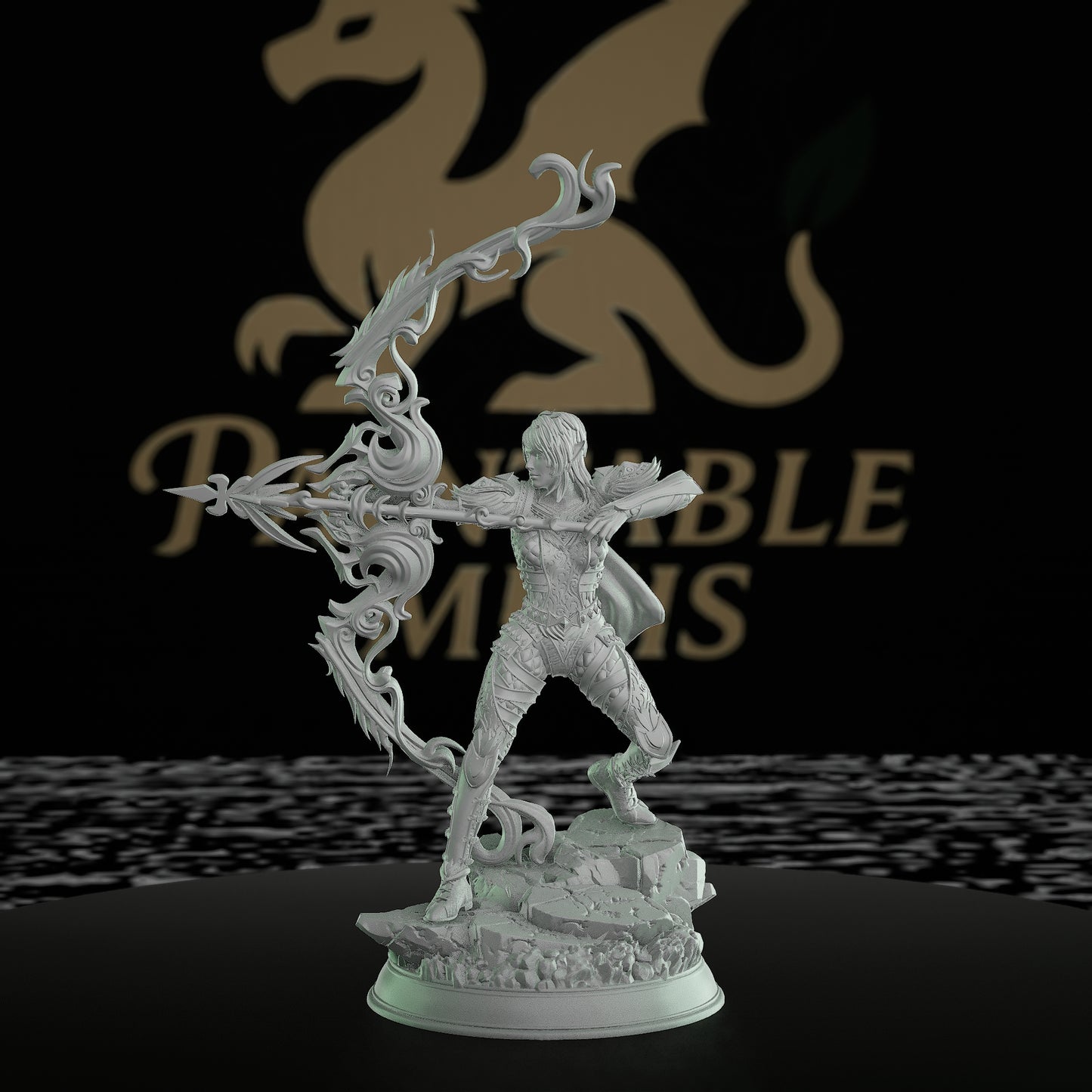 Arcane Archer Miniature | Dungeons and Dragons RPG Tabletop | DnD Painting Figure
