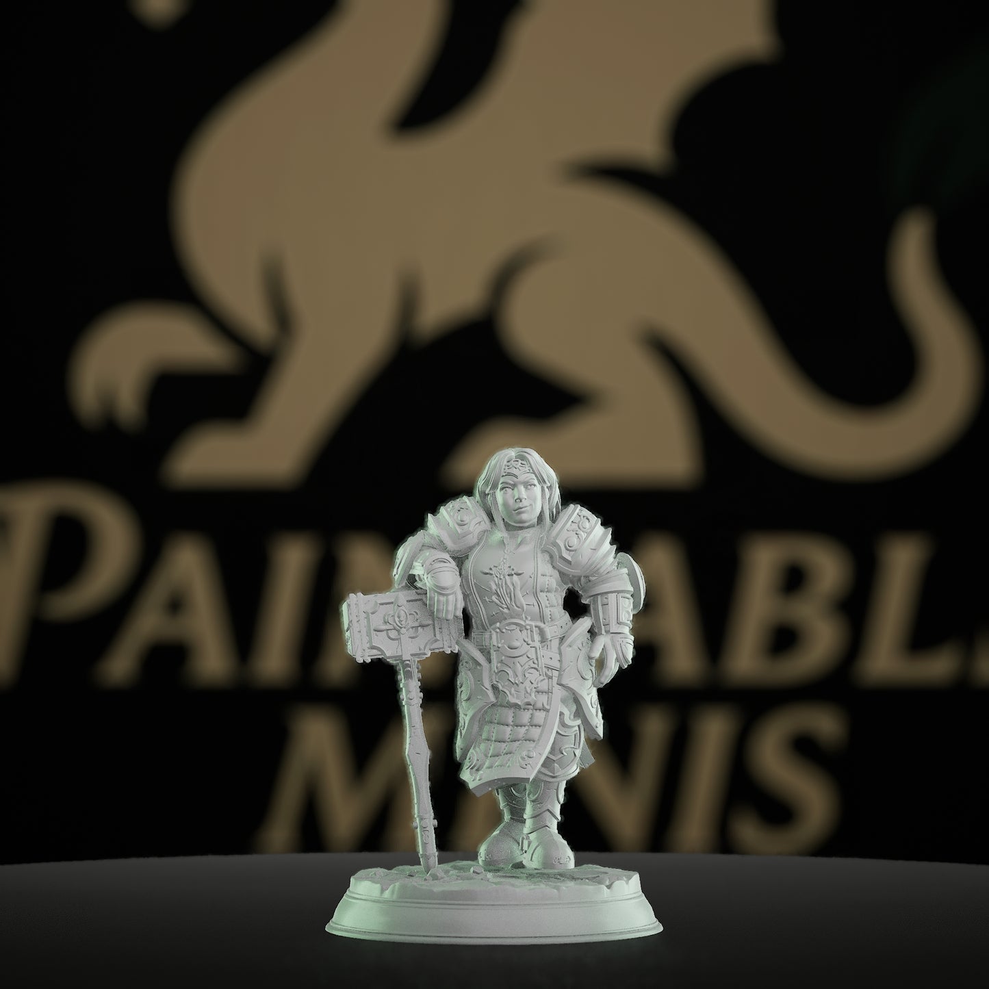 Dwarven Paladin Warrior Hammer | Medium | DM Stash | D&D DnD Pathfinder Miniature