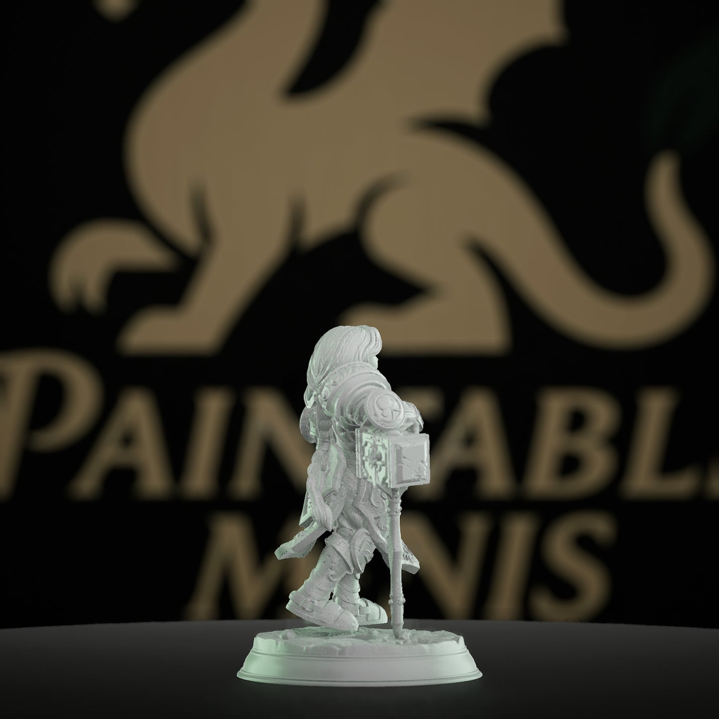 Dwarven Paladin Warrior Hammer | Medium | DM Stash | D&D DnD Pathfinder Miniature