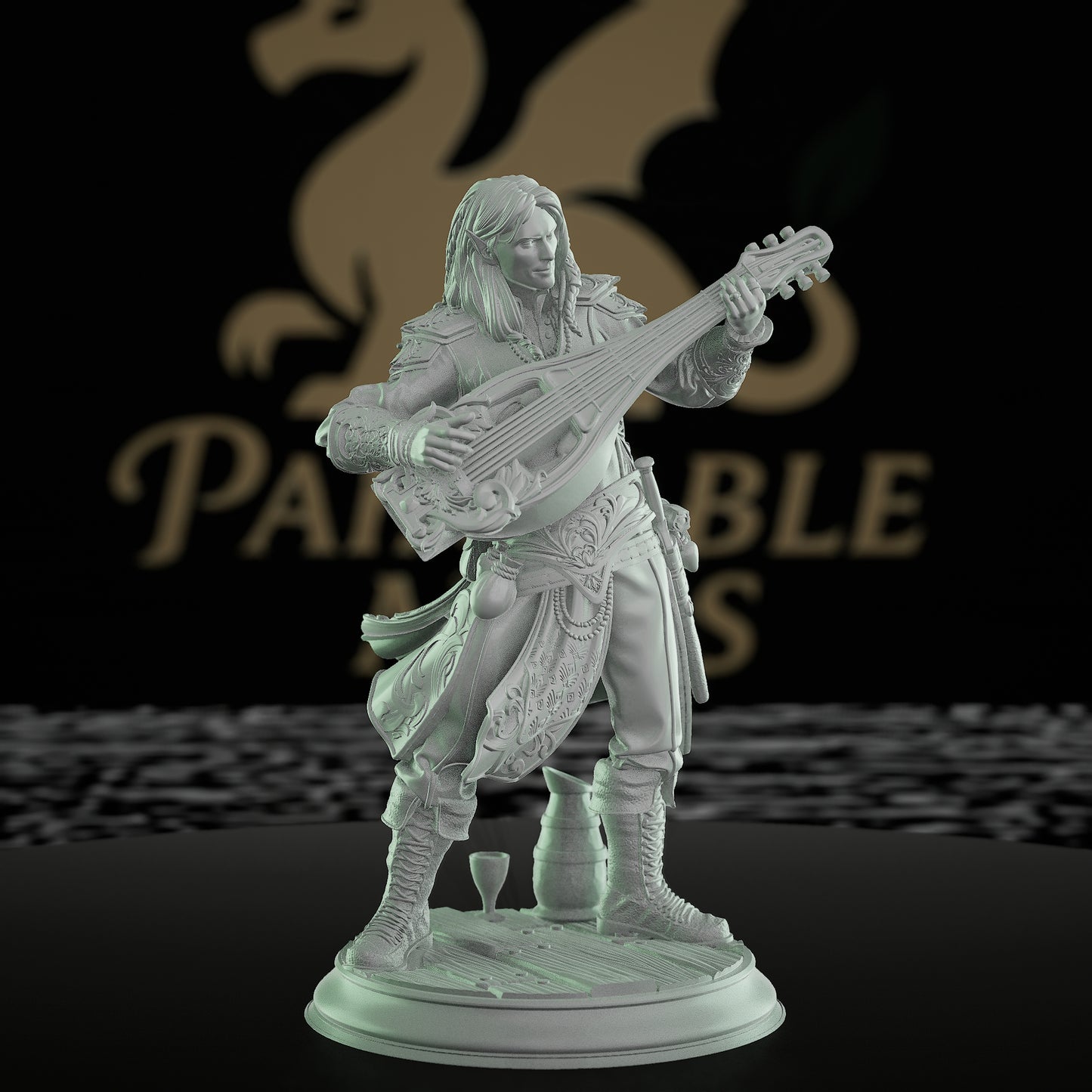 Elf Bard Musician Miniature | Medium | DM Stash | D&D DnD Pathfinder Miniature