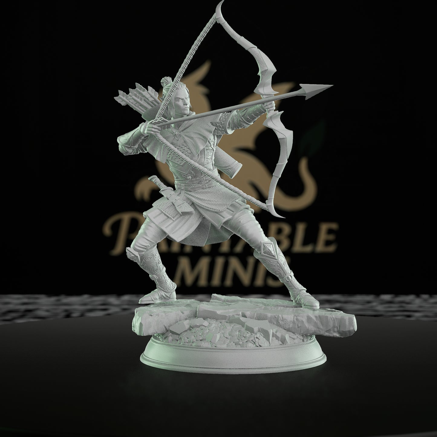Elf Ranger Archer Miniature | Medium | DM Stash | D&D DnD Pathfinder Miniature