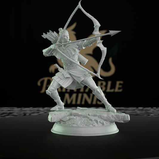 Elf Ranger Archer Miniature | Medium | DM Stash | D&D DnD Pathfinder Miniature