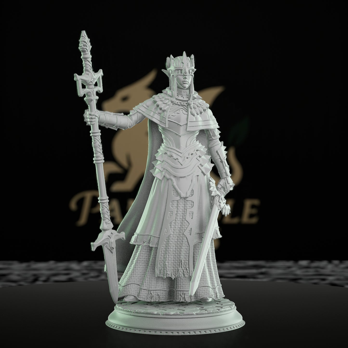 Female Cleric Paladin Warrior Miniature | Medium | DM Stash | D&D DnD Pathfinder Miniature