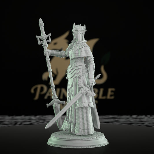Female Cleric Paladin Warrior Miniature | Medium | DM Stash | D&D DnD Pathfinder Miniature
