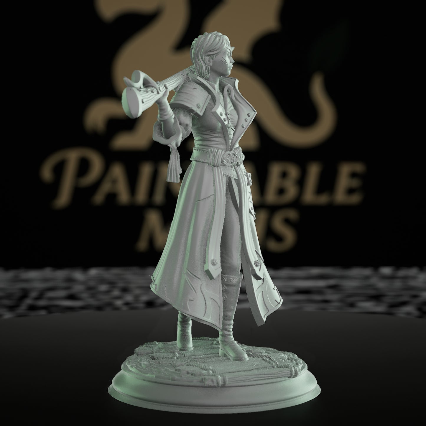 Pirate Rogue Harpooner Miniature | Medium | DM Stash | D&D DnD Pathfinder Miniature