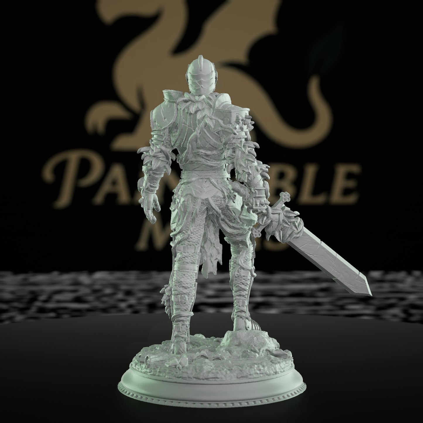 Ghostly Forgotten Knights Armor Sword | Medium | DM Stash | D&D DnD Pathfinder Miniature