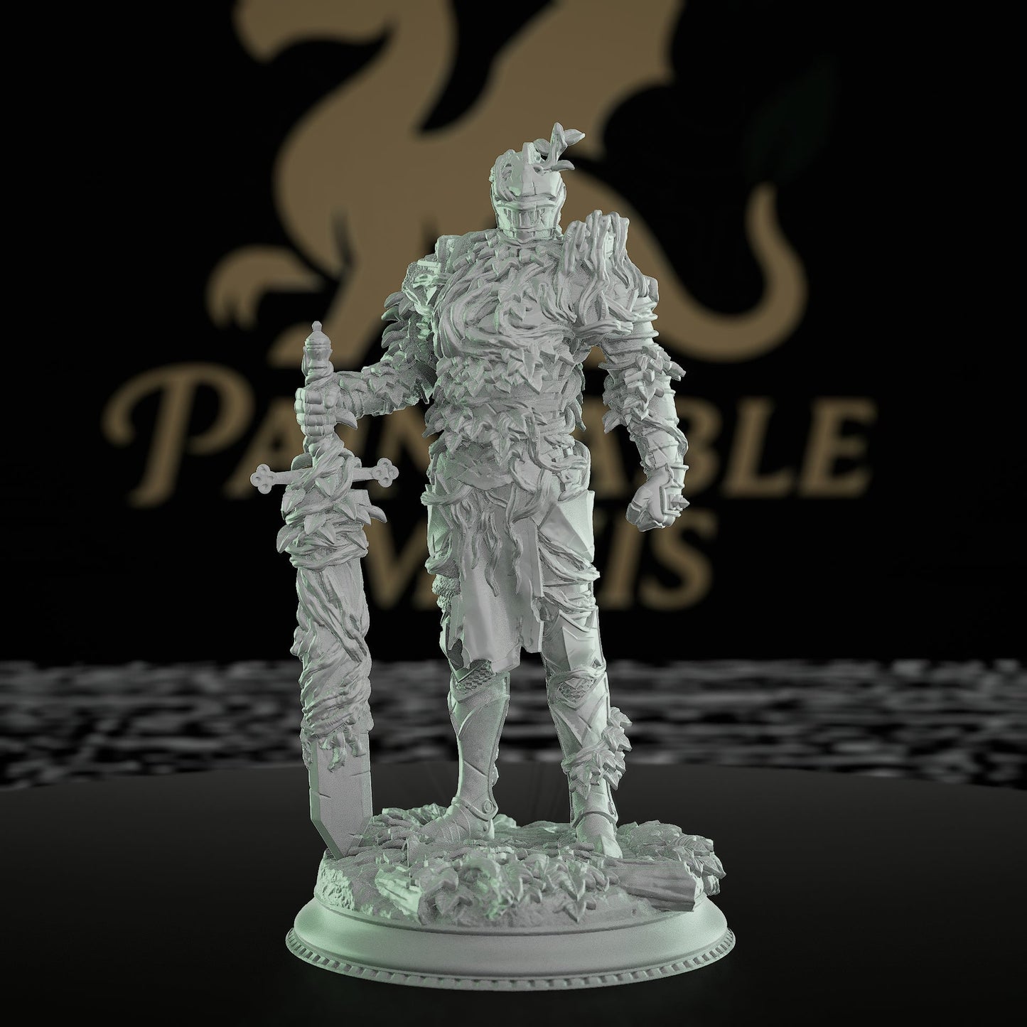 Ghostly Forgotten Knights Armor Sword | Medium | DM Stash | D&D DnD Pathfinder Miniature