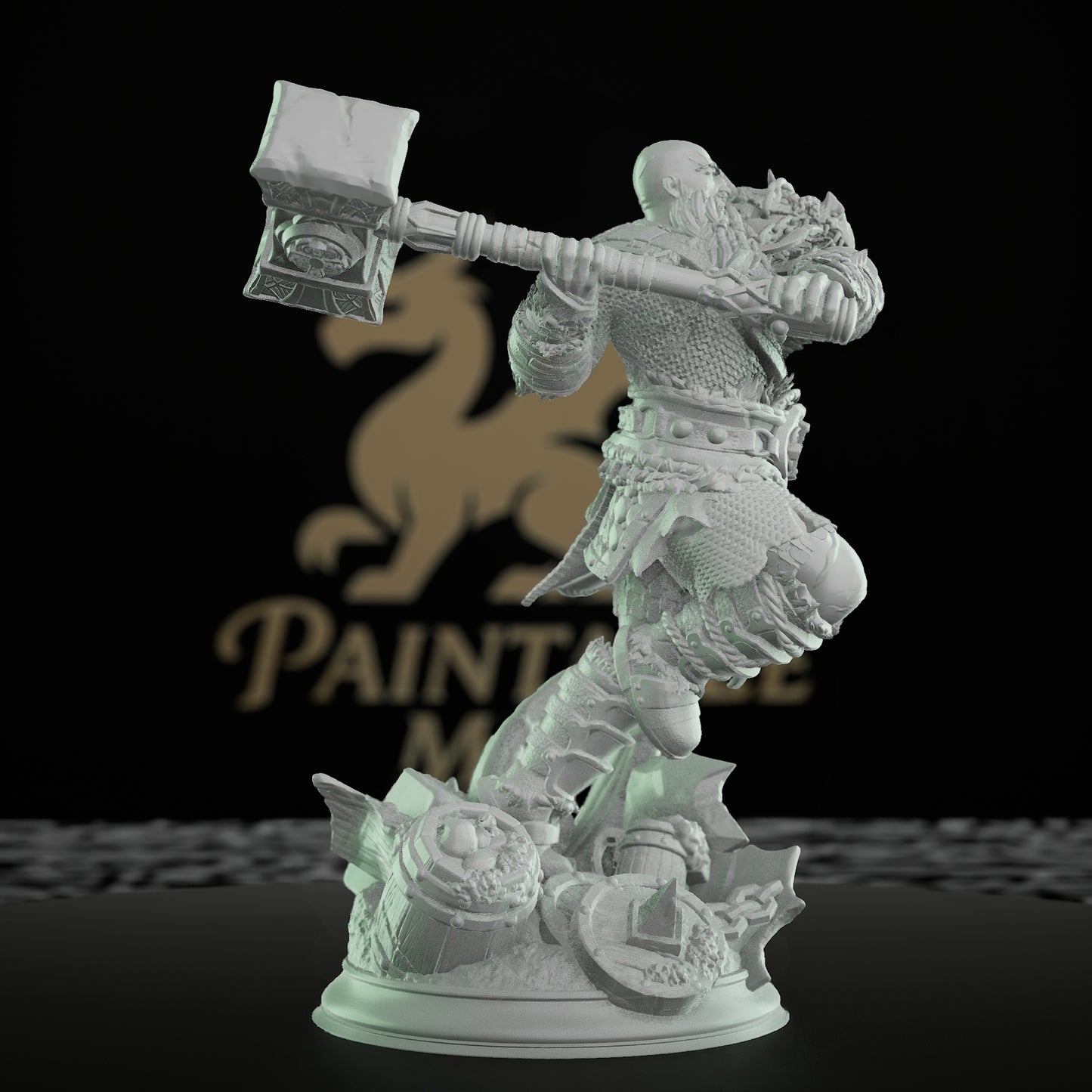 Dwarf Warrior Fighter Miniature | Medium | DM Stash | D&D DnD Pathfinder Miniature