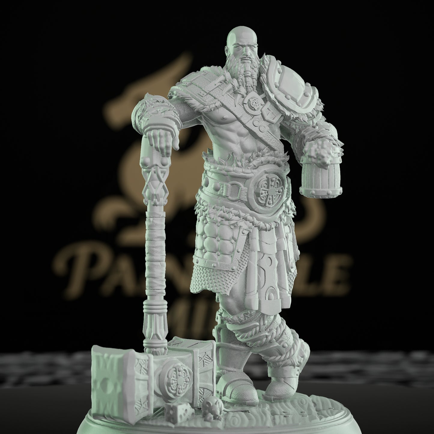 Human Fighter Mercenary Hammer Tankard | Medium | DM Stash | D&D DnD Pathfinder Miniature