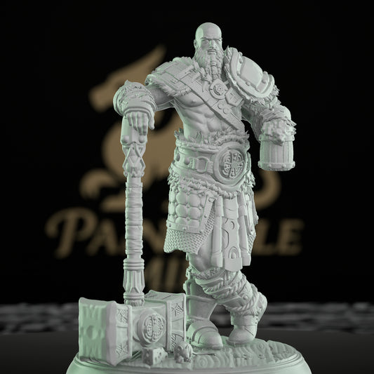 Human Fighter Mercenary Hammer Tankard | Medium | DM Stash | D&D DnD Pathfinder Miniature
