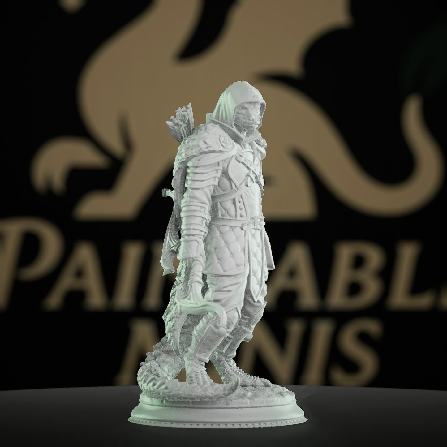 Lizardfolk Ranger Silent Hunter Bow | Medium | DM Stash | D&D DnD Pathfinder Miniature