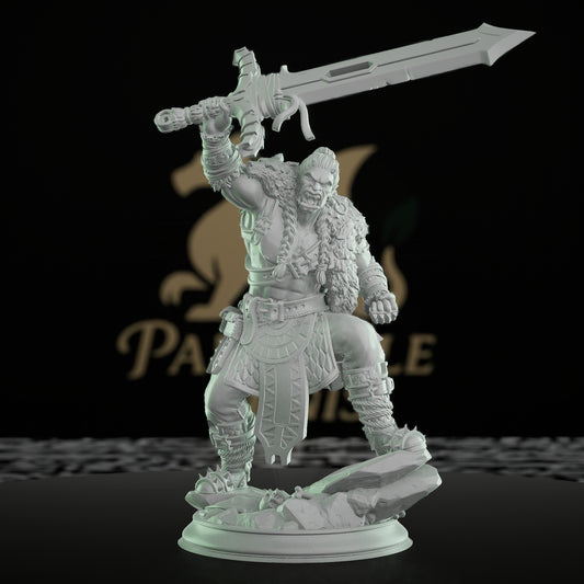 Half-Orc Barbarian Warrior Miniature | Medium | DM Stash | D&D DnD Pathfinder Miniature