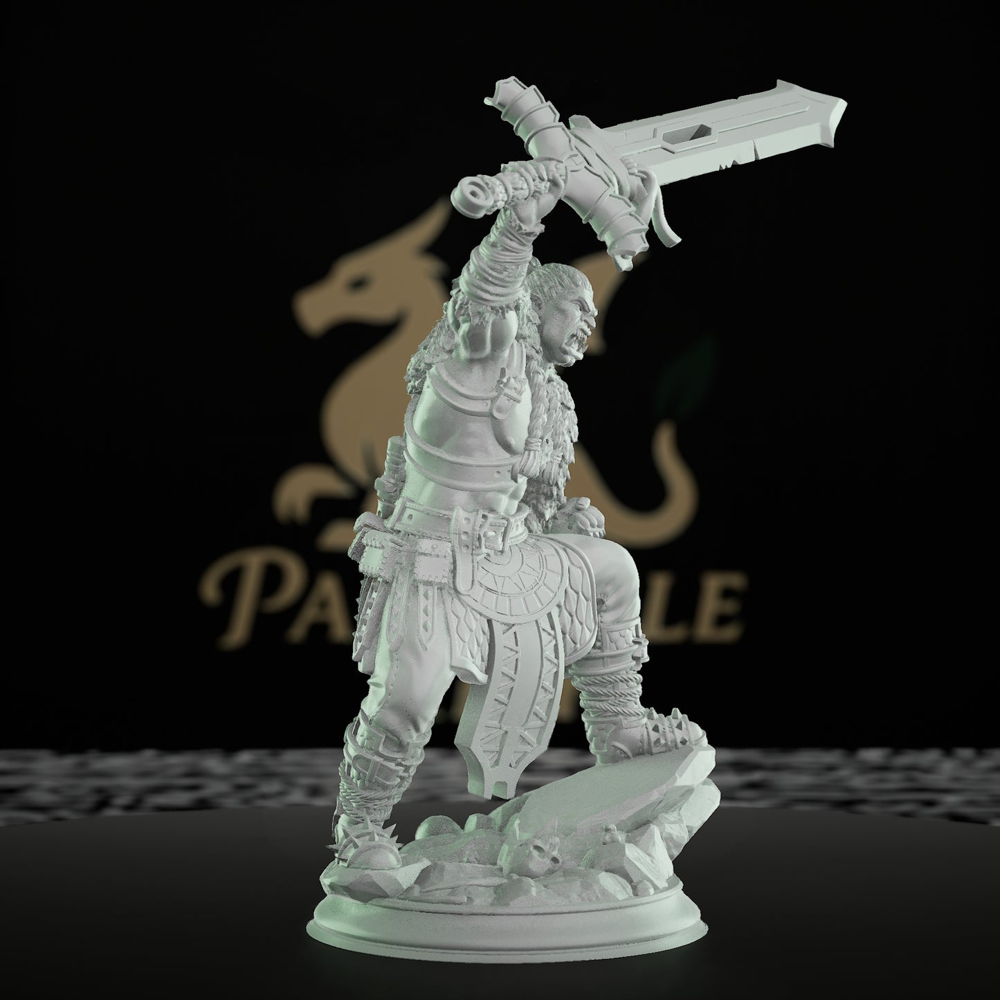 Half-Orc Barbarian Warrior Miniature | Medium | DM Stash | D&D DnD Pathfinder Miniature