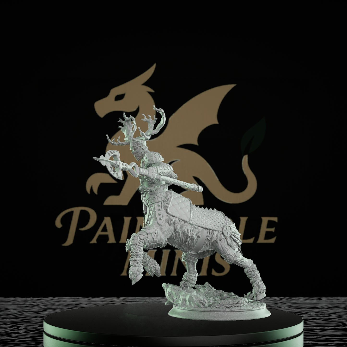 Centaur Warrior Antlers Fighter | Large | DM Stash | D&D DnD Pathfinder Miniature