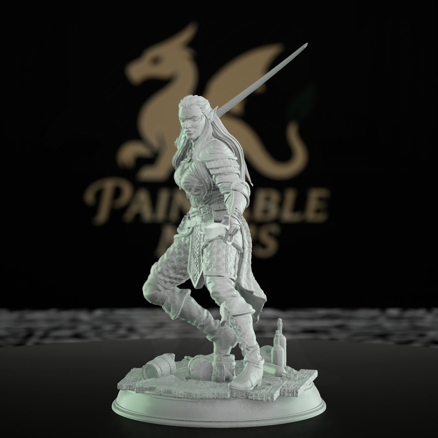 Water Elemental Rogue Warrior Miniature | Medium | DM Stash | D&D DnD Pathfinder Miniature