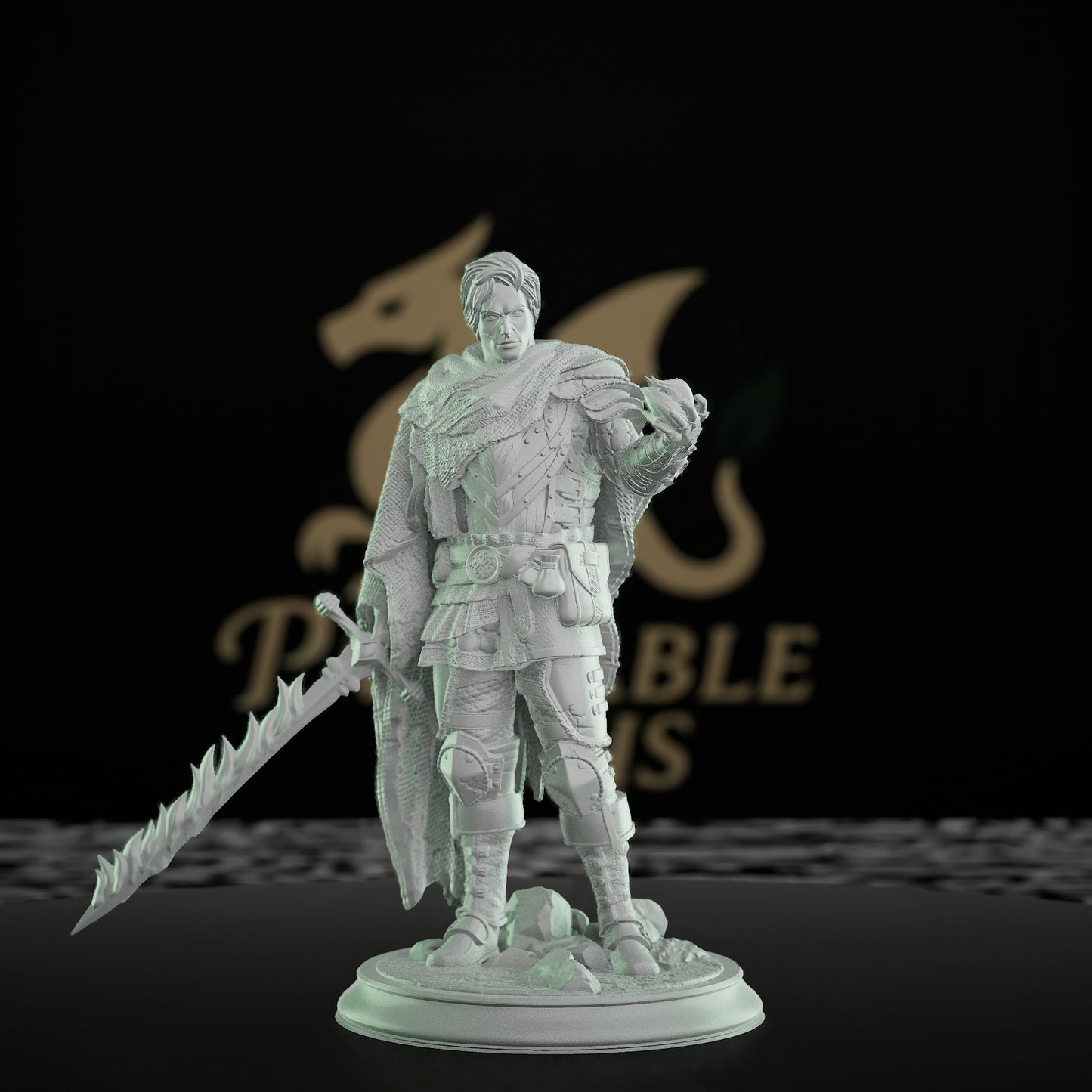 Human Warrior Spellcaster Sword Orb | Medium | DM Stash | D&D DnD Pathfinder Miniature