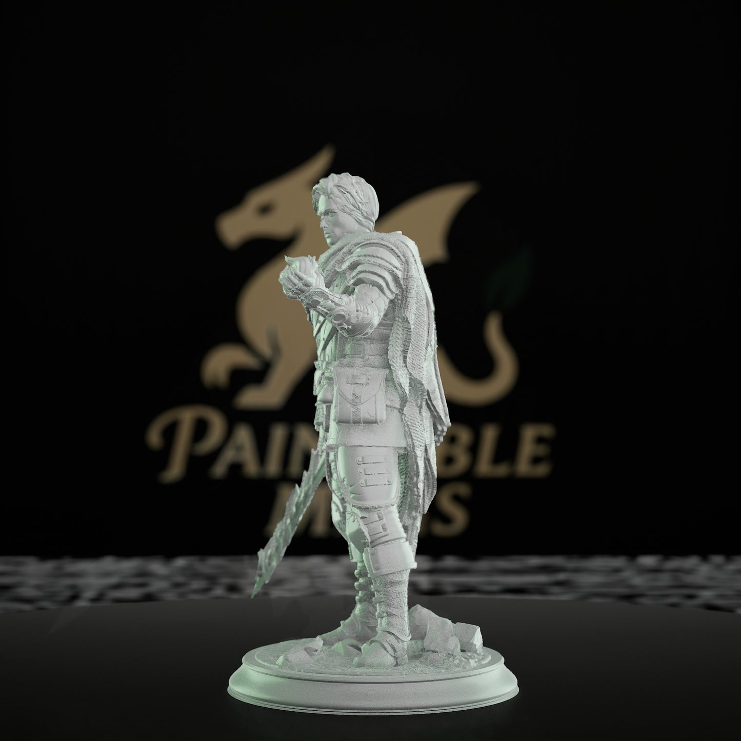 Human Warrior Spellcaster Sword Orb | Medium | DM Stash | D&D DnD Pathfinder Miniature