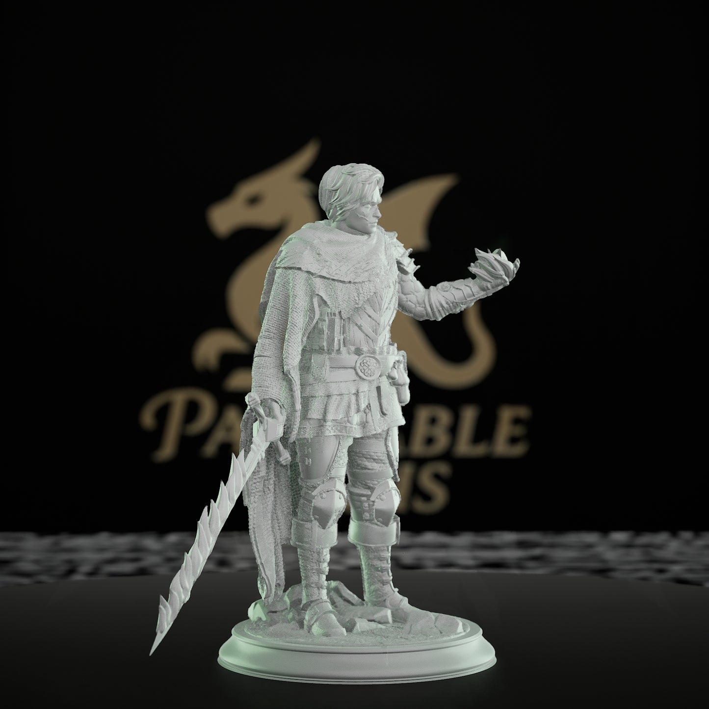 Human Warrior Spellcaster Sword Orb | Medium | DM Stash | D&D DnD Pathfinder Miniature