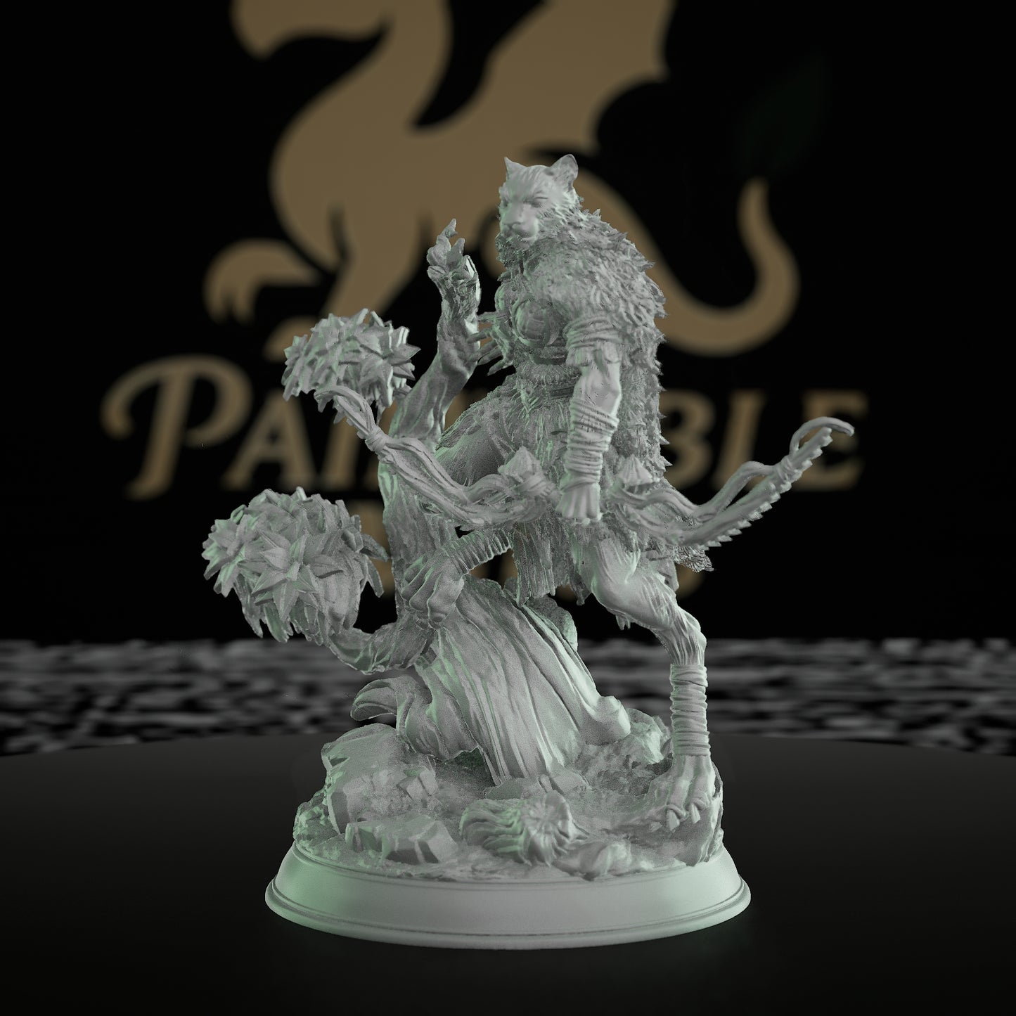 Tabaxi Ranger Miniature | Dungeons and Dragons Mini | RPG Tabletop Miniature | DnD Painting Pathfinder