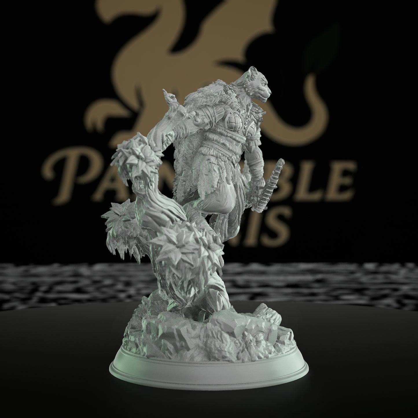 Tabaxi Ranger Miniature | Dungeons and Dragons Mini | RPG Tabletop Miniature | DnD Painting Pathfinder