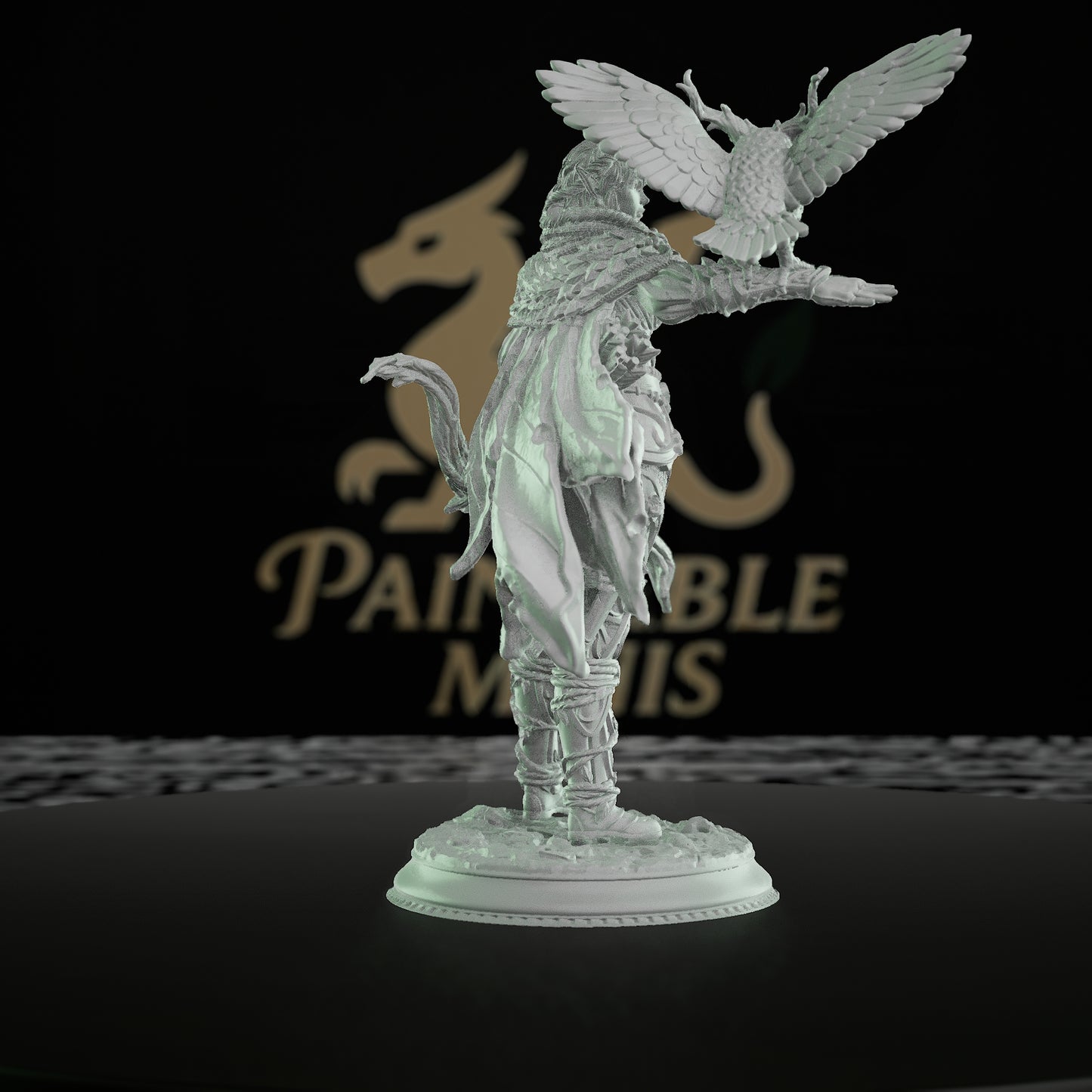 Fey Ranger Owl Familiar Miniature | Medium | DM Stash | D&D DnD Pathfinder Miniature