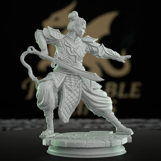 Serpent Fighter Warlord Miniature | Medium | DM Stash | D&D DnD Pathfinder Miniature