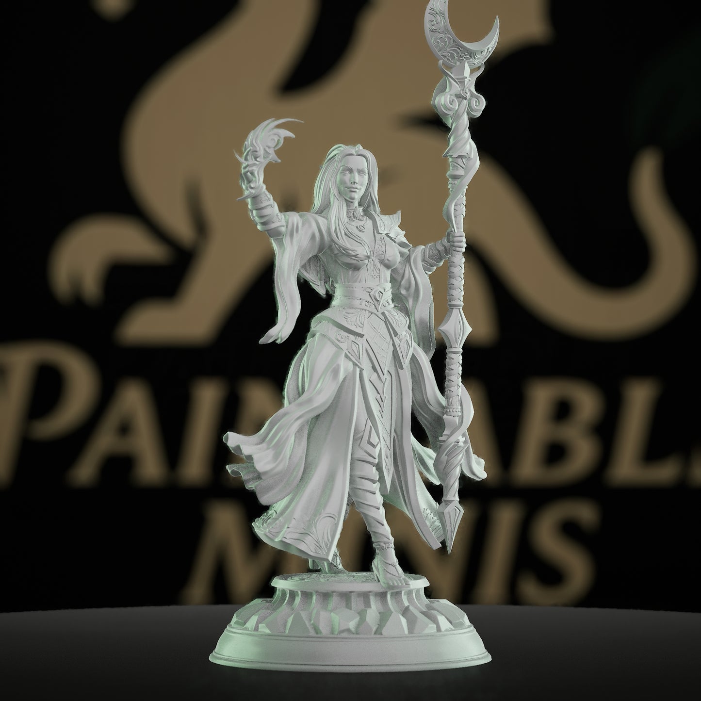 Drow High Priestess Sorcerer Miniature | Medium | DM Stash | D&D DnD Pathfinder Miniature