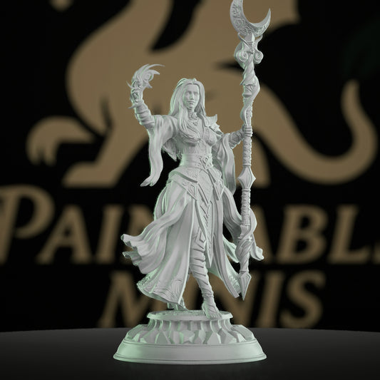 Drow High Priestess Sorcerer Miniature | Medium | DM Stash | D&D DnD Pathfinder Miniature