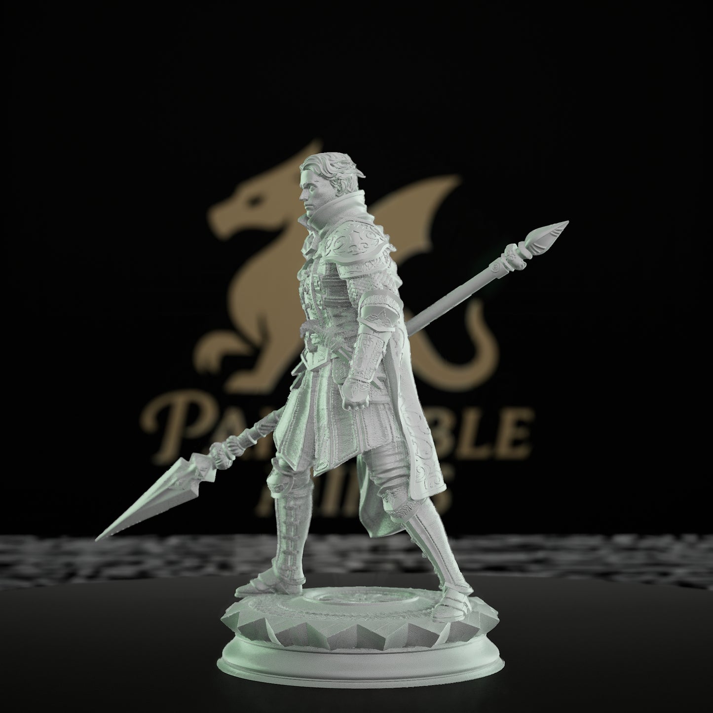 Human Warrior Polearm Fighter | Medium | DM Stash | D&D DnD Pathfinder Miniature