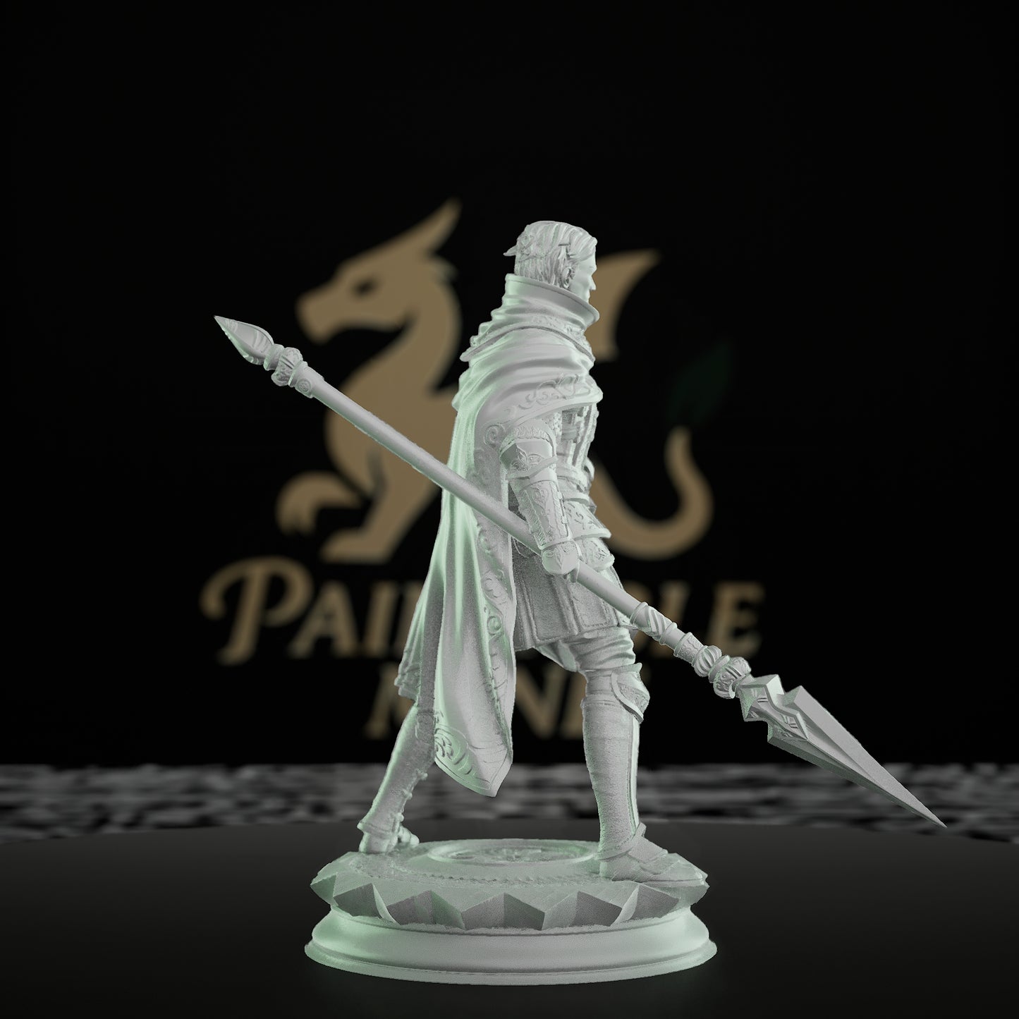 Human Warrior Polearm Fighter | Medium | DM Stash | D&D DnD Pathfinder Miniature