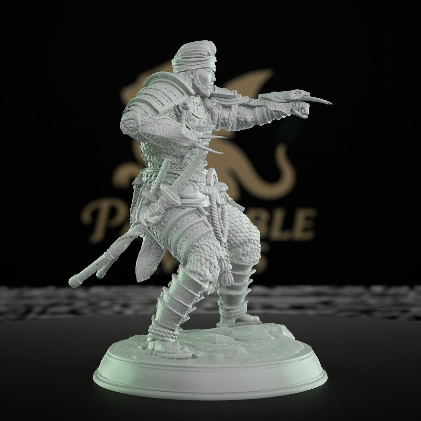 Spirit Samurai Swordmaster Hero | Medium | DM Stash | D&D DnD Pathfinder Miniature
