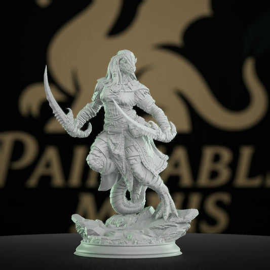 Black Dragonkin Rogue Miniature | Medium | DM Stash | D&D DnD Pathfinder Miniature