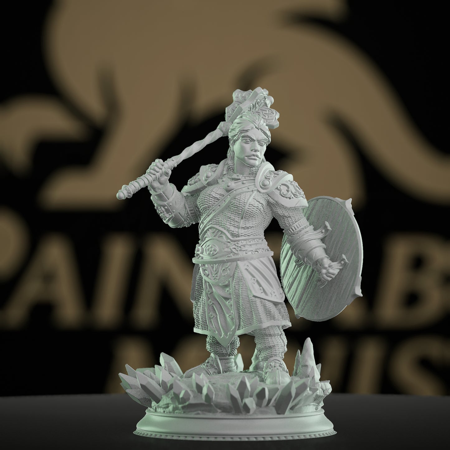 Warrior Cleric Miniature | Medium | DM Stash | D&D DnD Pathfinder Miniature