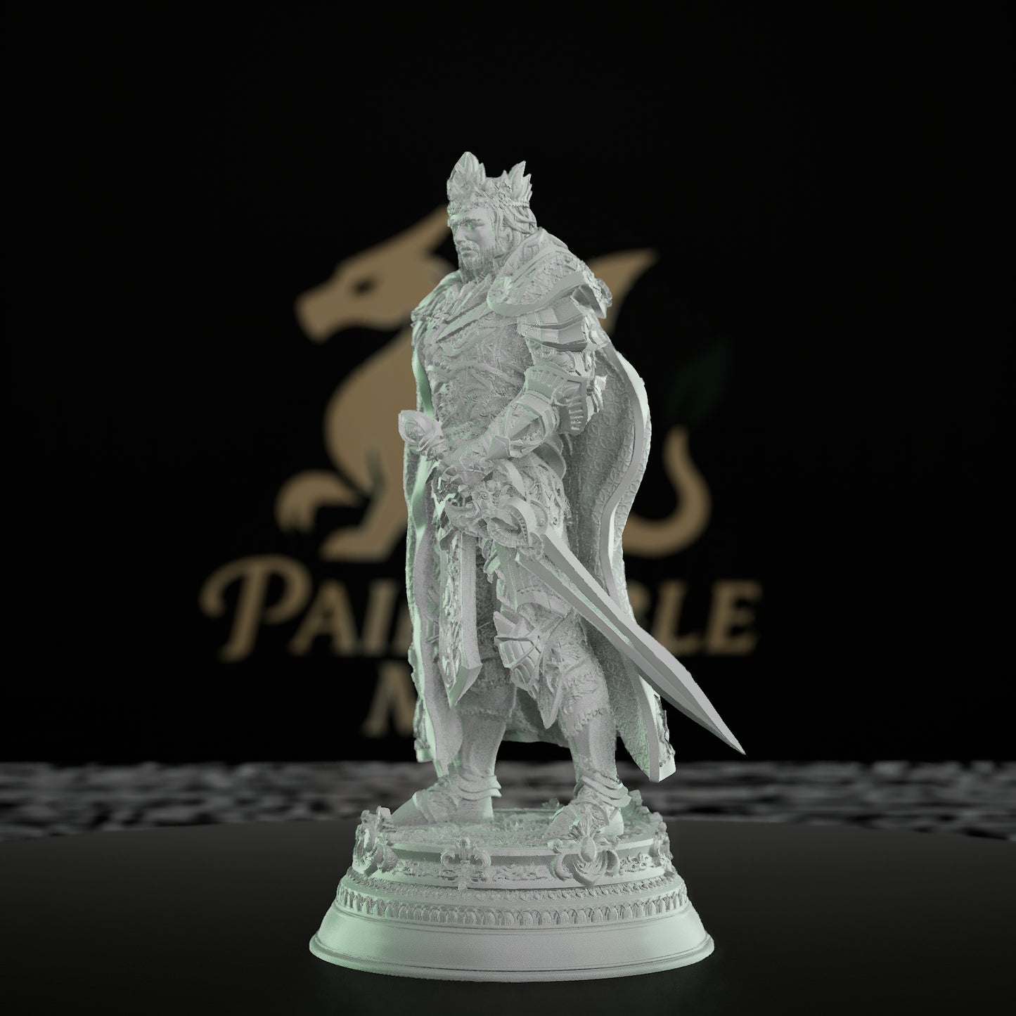Majestic Human Warrior King Miniature | Medium | DM Stash | D&D DnD Pathfinder Miniature